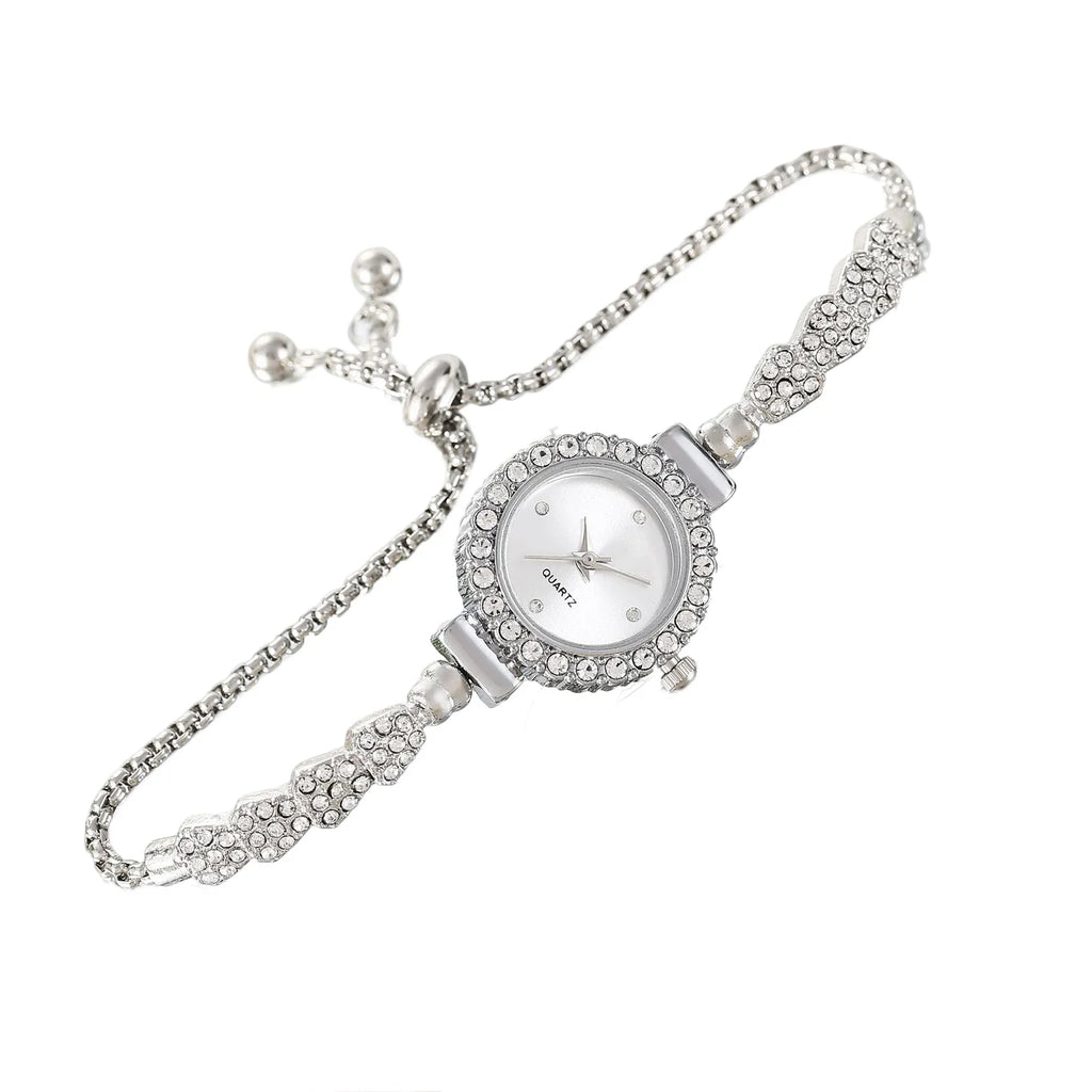 Women's Crystal Bracelet Watch | Chain Link Bangle Analog Watch