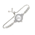Women's Crystal Bracelet Watch | Chain Link Bangle Analog Watch
