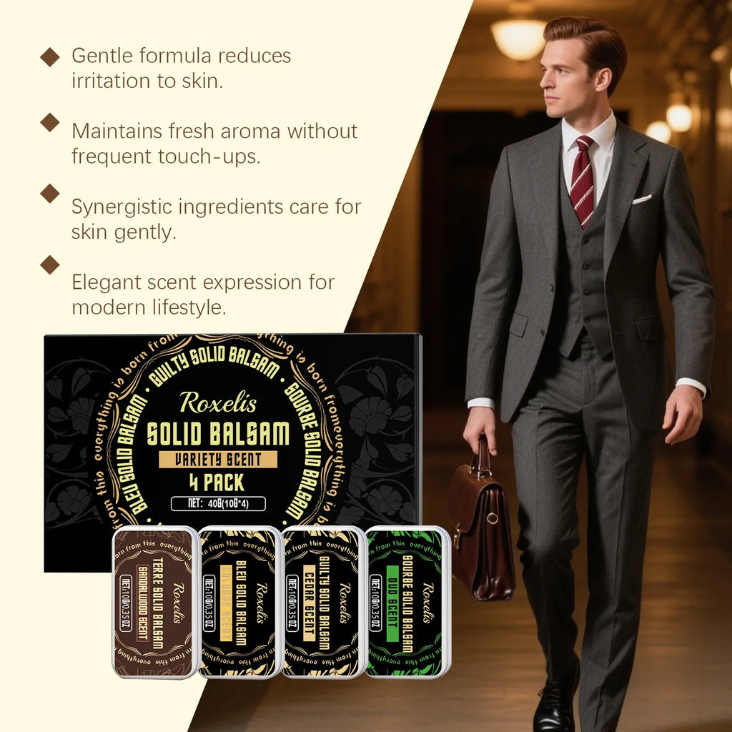Roxelis Men's Solid Perfume Set – Fresh Long-Lasting Fragrance