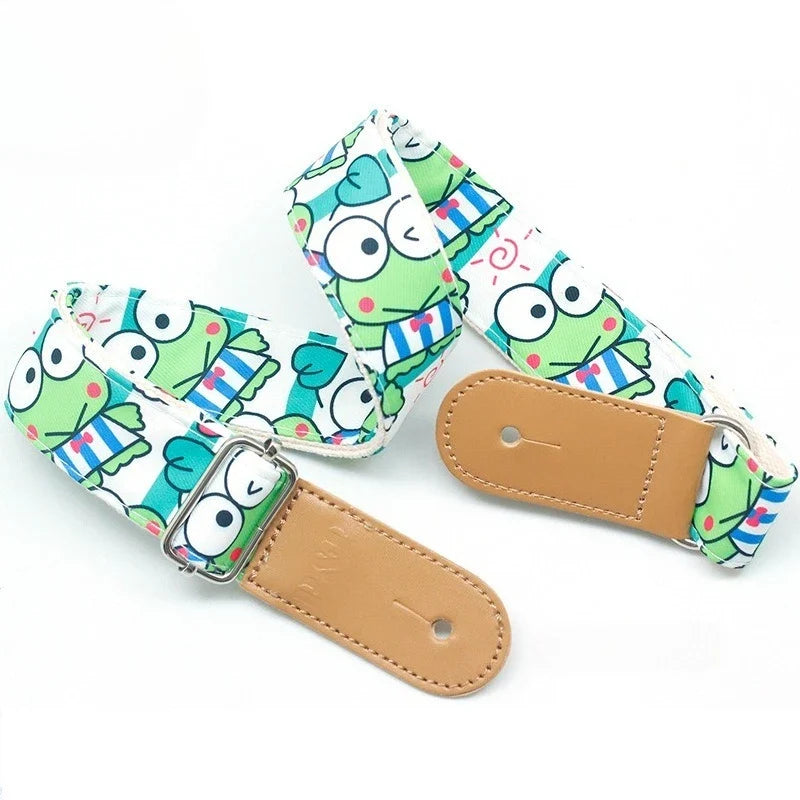Cartoon Ukulele & Guitar Strap – Adjustable Fabric Belt
