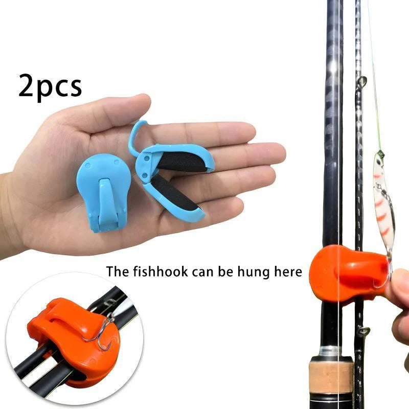 Quick-attach Fishing Rod Clip Tool-free 1-Hand Holder Freshwater Rods