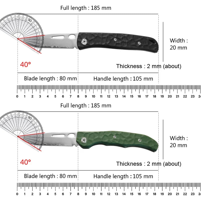 InLeung Folding Kitchen Knife – Sharp Stainless Steel Chef Knife
