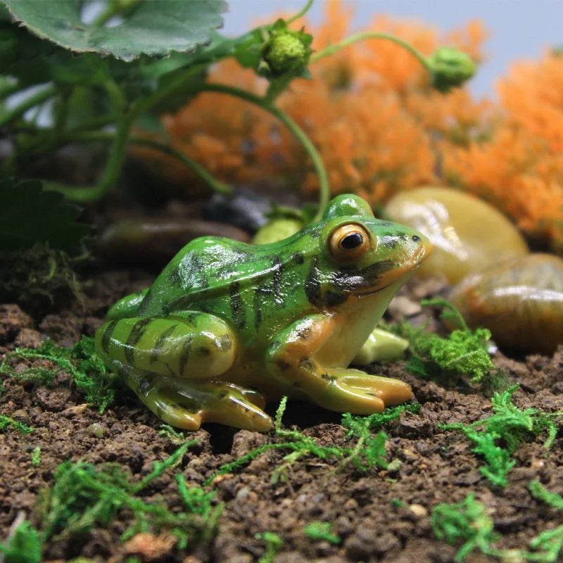 Resin Frog Statue – Bonsai, Garden & Desk Décor Ornament