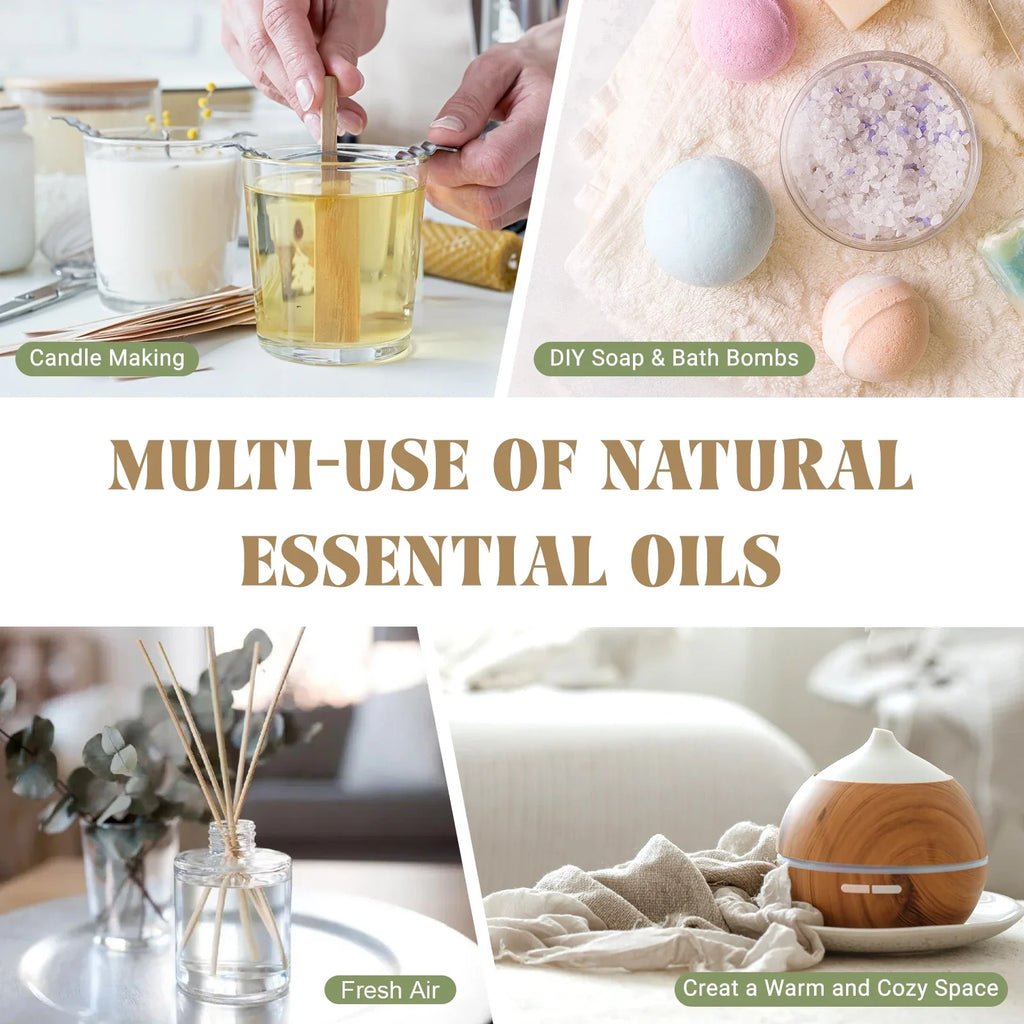 EUQEE Aromatherapy Essential Oils – Lavender, Eucalyptus & More