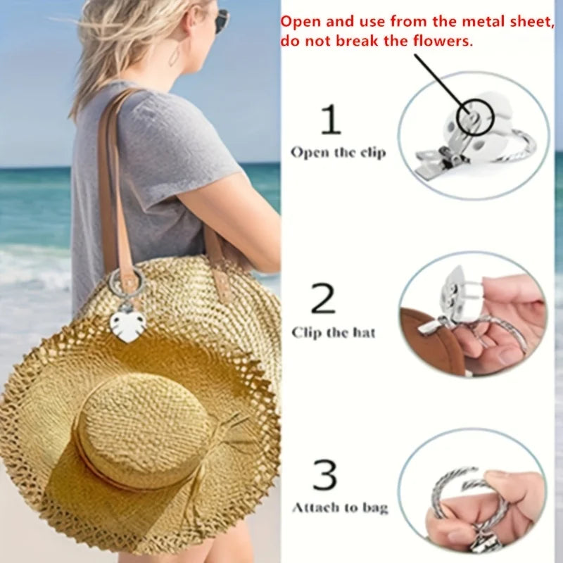 Travel Clip Bag Multi-function Sunflower Leaf Shape Pendant