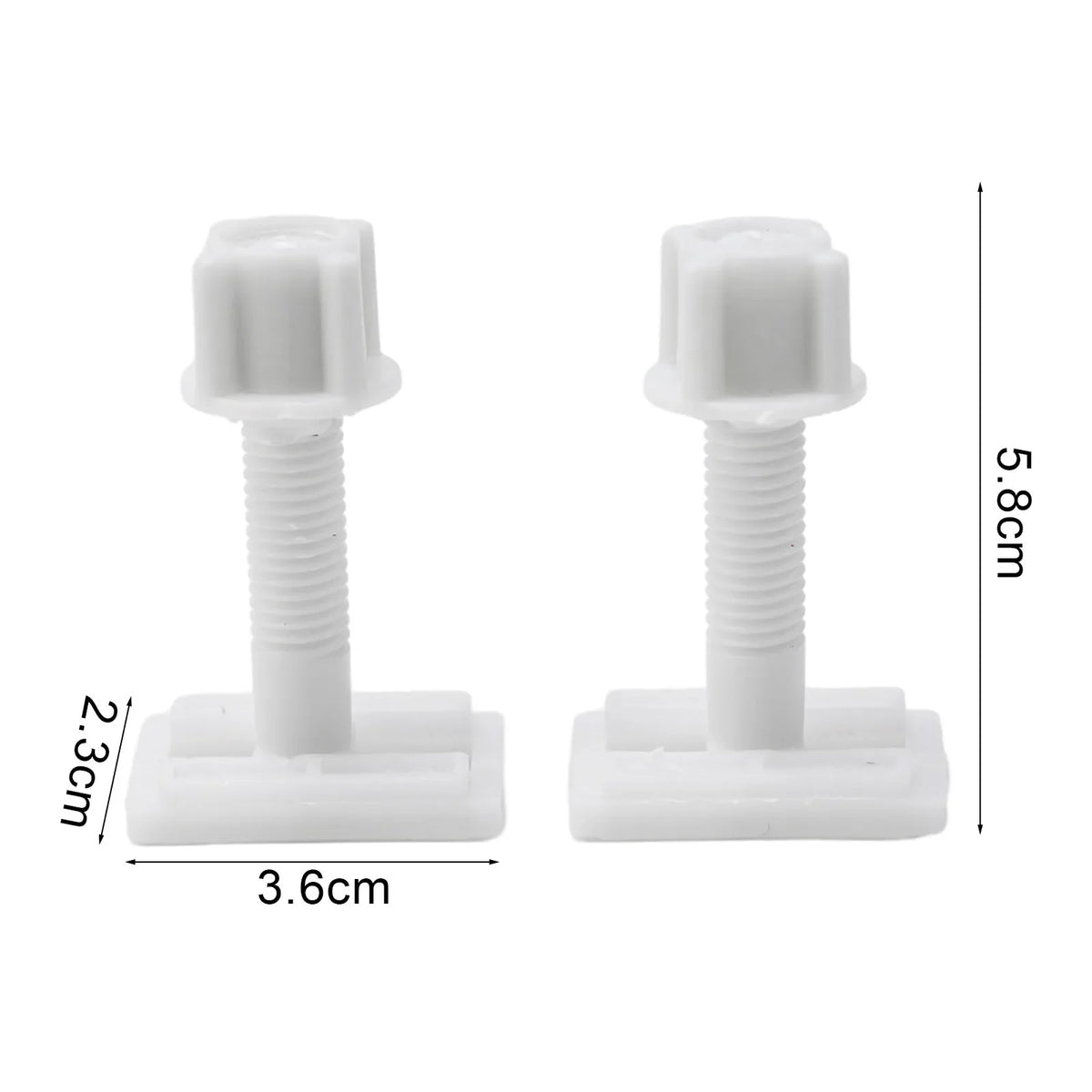 Toilet Seat White Hinges Full Bolts Screws Bathroom Repair Kits Tools
