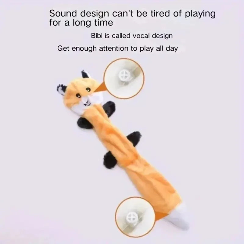 Plush Squeaky Dog Toy – Bite-Resistant Fleece Chew Toy