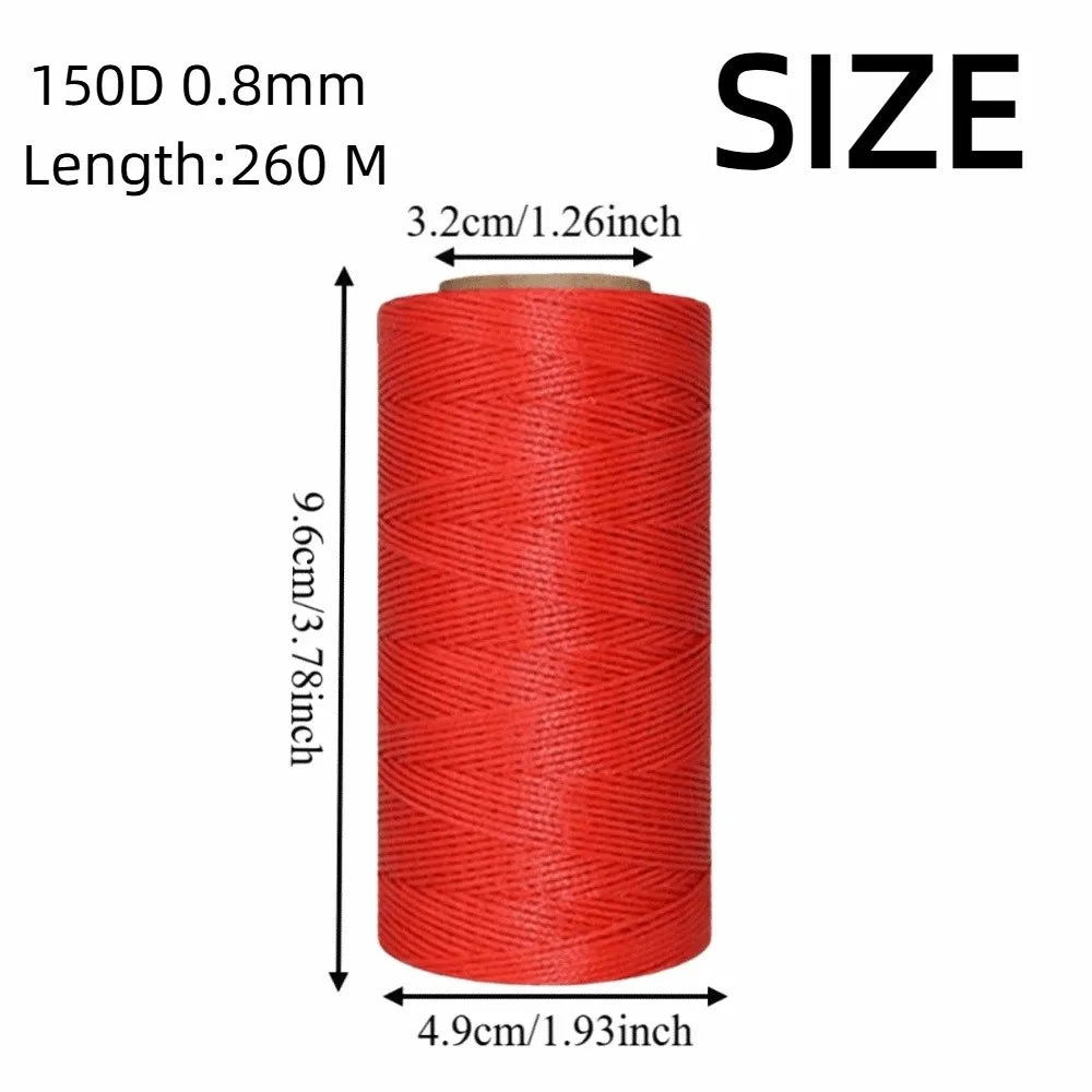 150D Waxed Leather Sewing Thread 0.8mm 260M Hand Stitching