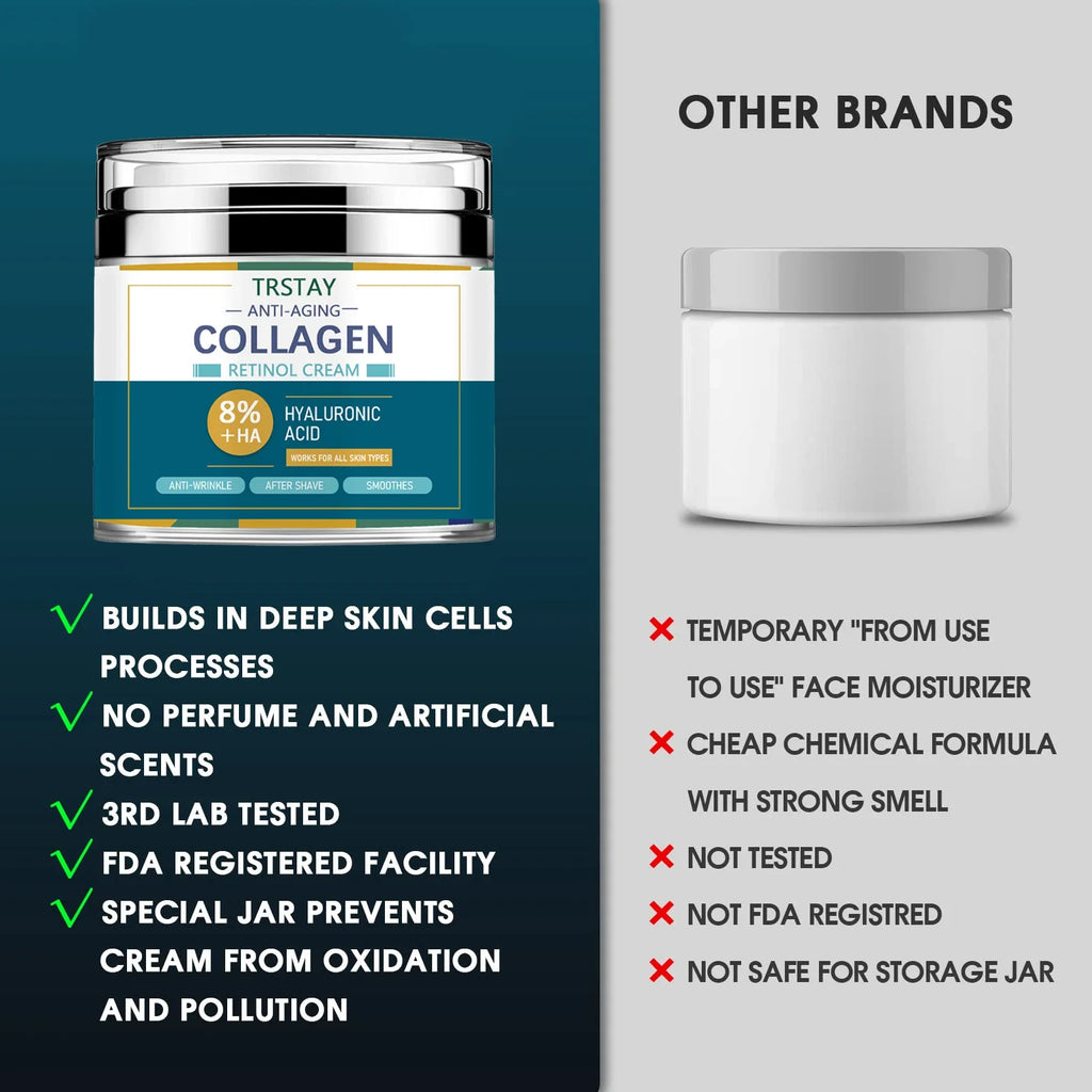 Mens Face Cream Moisturizer 8 Hyaluronic Acid Collagen One Two Pumps