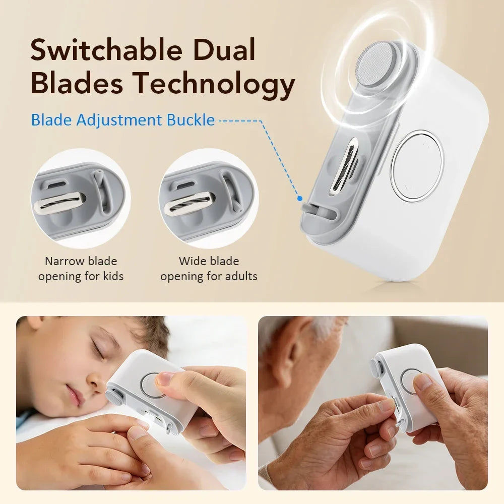 AFDEAL 2-in-1 Electric Nail Clipper & Polisher for Kids & Adults