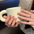 Purple Aurora Butterfly Press On Nails | Coffin Fake Nails