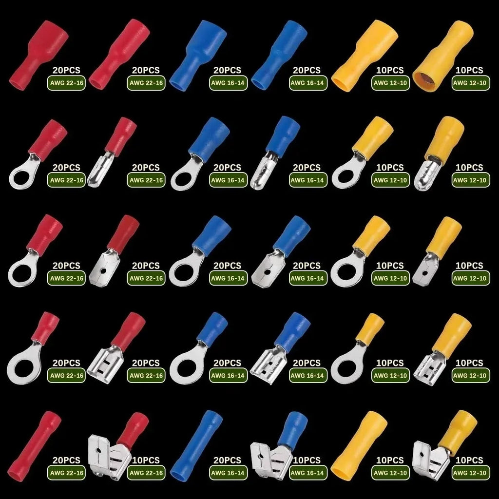 Electrical Terminal Kit – Insulated Spade, Ring & Butt Connectors