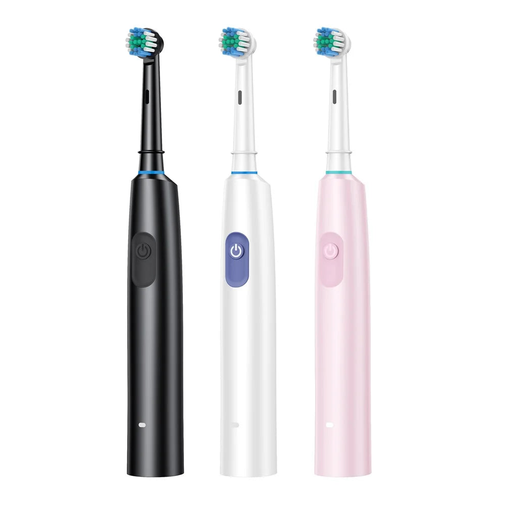 Rotary Electric Toothbrush for Adults | 5 Modes & 8 Brush Heads