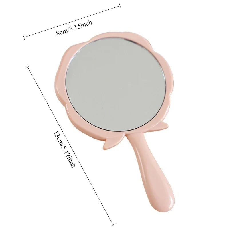Portable Rose Pocket Makeup Mirror | Folding Compact Mirror