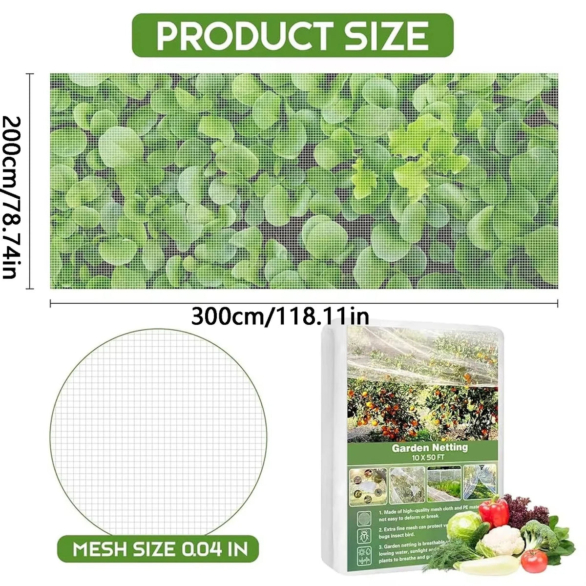7×100FT Ultra Fine Garden Mesh Netting Pest Barrier Plant Cover