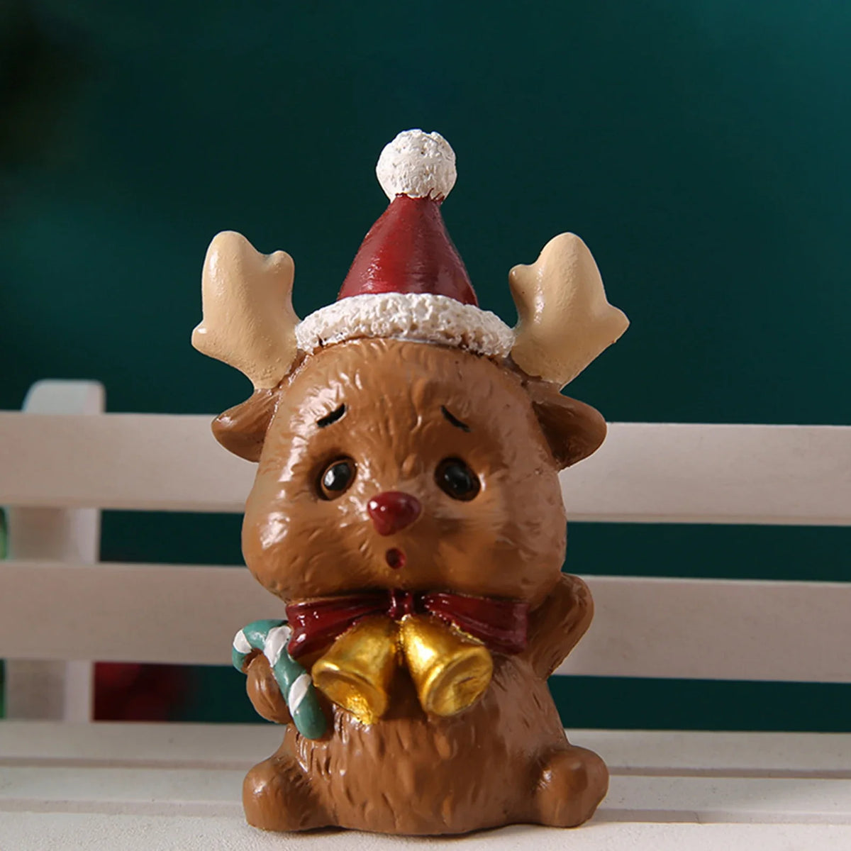 Resin Christmas Ornaments – Mini Santa Snowman Tree Figurines