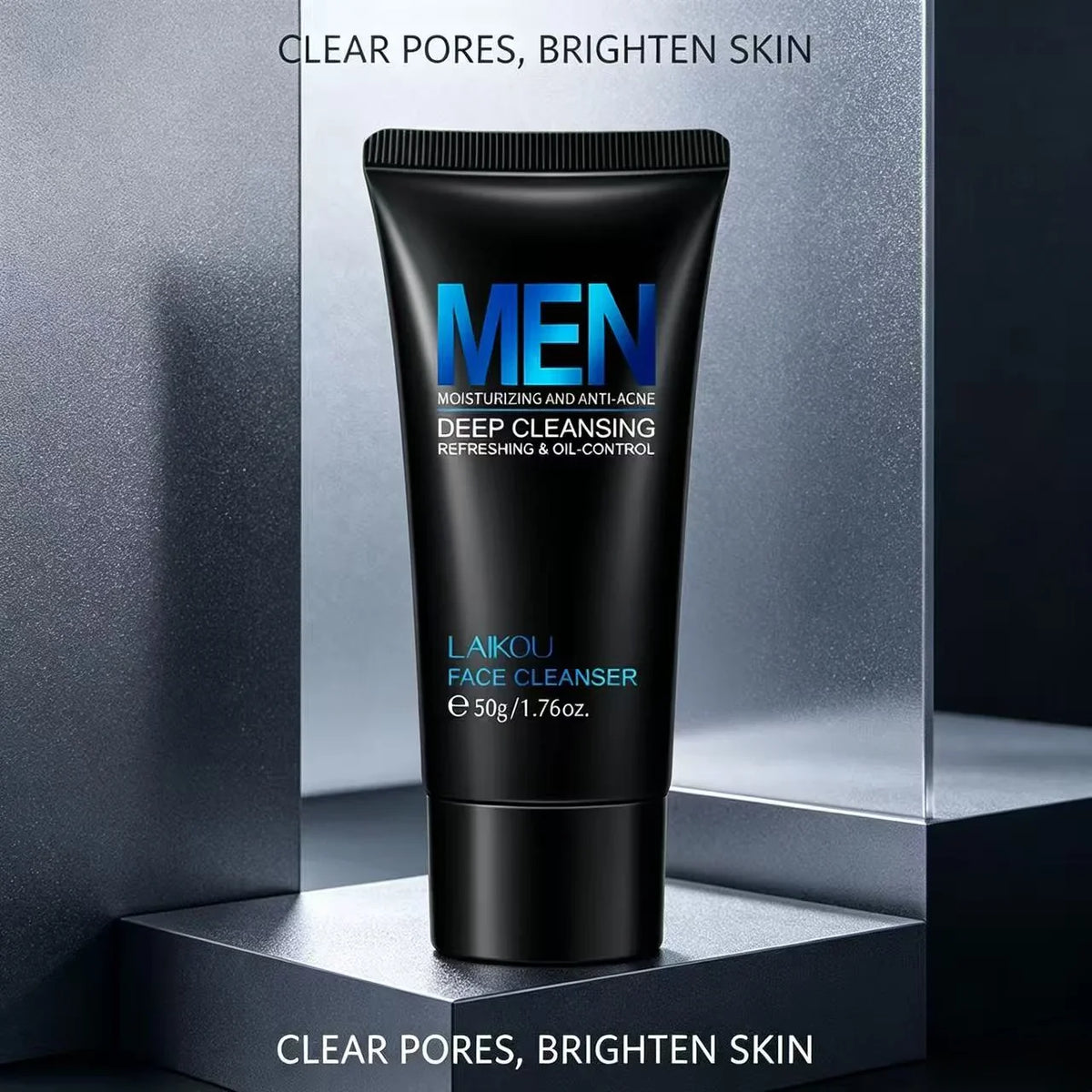 LAIKOU Men Face Cleanser – Oil Control, Anti-Acne & Pore Care