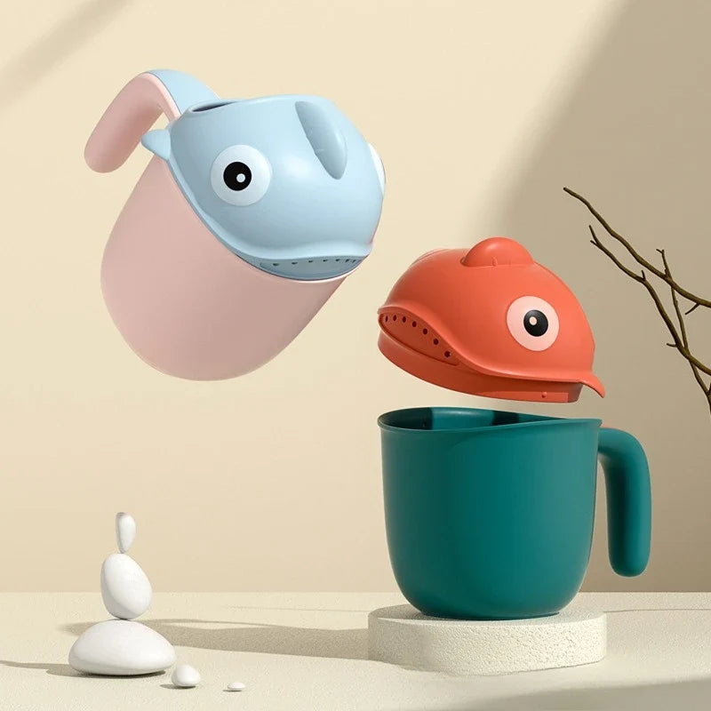 Cute Shark Baby Shower Water Scoop Kids Head Rinse Cup Cartoon