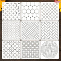 Sashiko Embroidery Stencils – 8/9/24 Pcs Reusable Quilting Templates