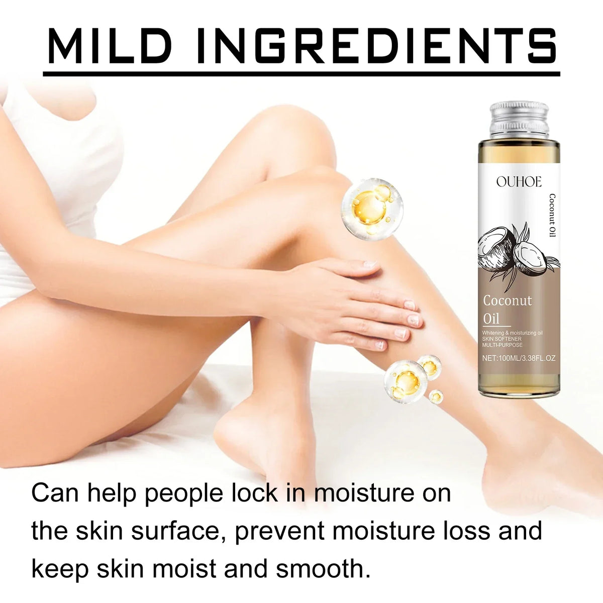 Pure Cold Pressed Coconut Oil – Hair, Skin & Makeup Remover