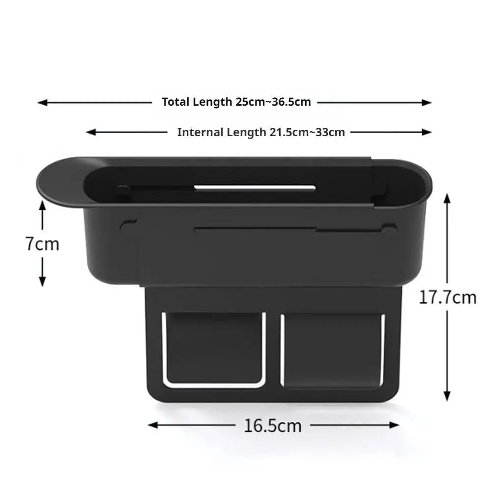 Car Seat Gap Filler Organizer 2-Pack | ABS Storage Box