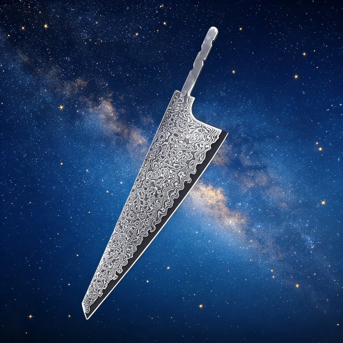 67-Layer Damascus Steel Knife Blank – VG10 Core Chef Blade