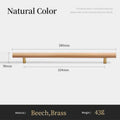 Nordic Walnut Wood Cabinet Handles & T-Bar Drawer Knobs