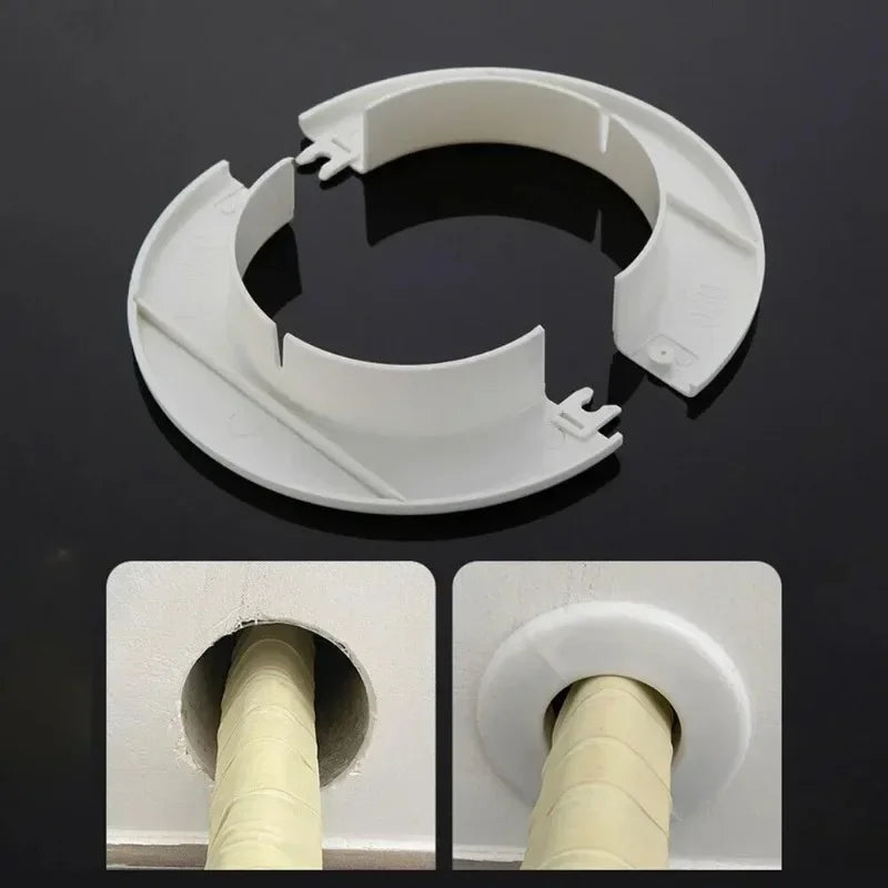 Plastic Wall Hole Cover for AC Pipes & Cables – 40–80mm