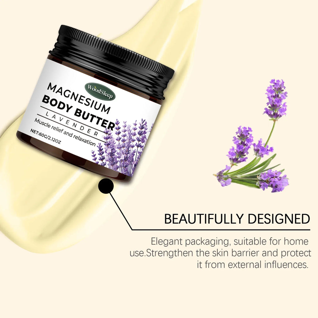 WOODSLEEP Magnesium Body Cream with Lavender – Muscle Relief