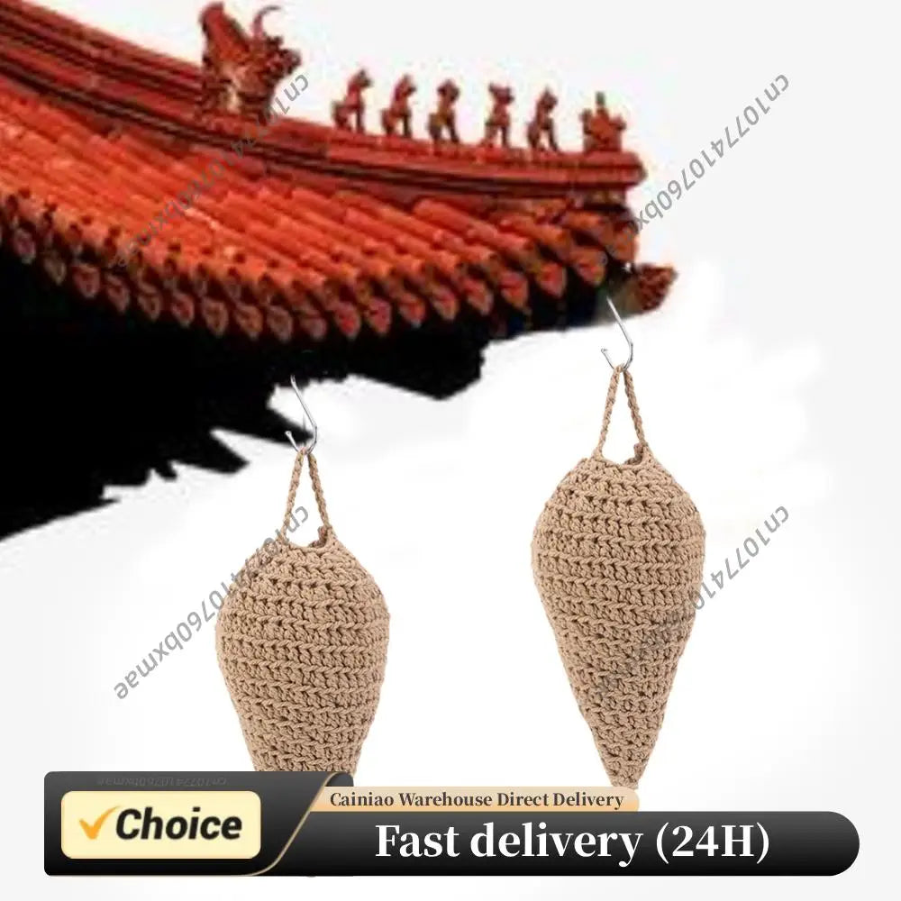 Crochet Wasp Nest Decoy Faux Hornets Repellent Hook Hanging Trap