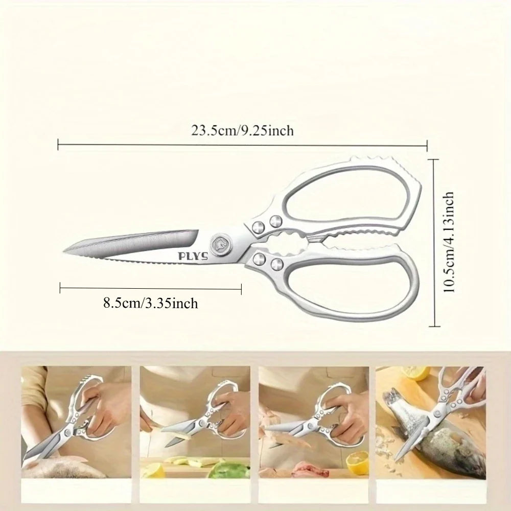 Heavy-Duty Stainless Steel Cooking Shears | Multi-Purpose Kitchen Scissors