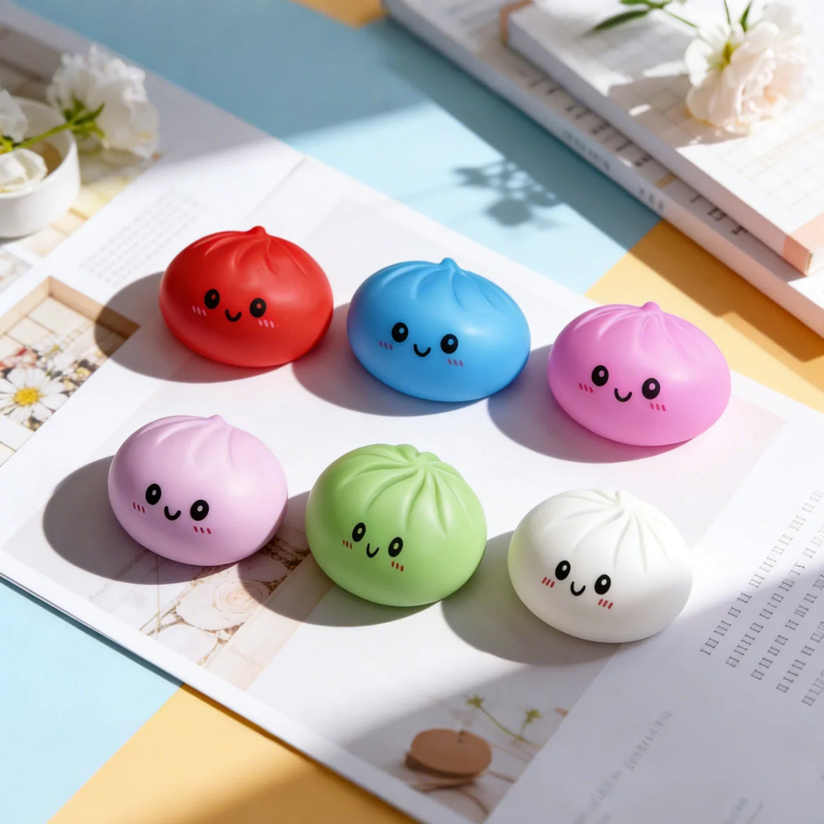 Dumpling Squeeze Sensory Ball – Colorful Squishy Toy for Kids