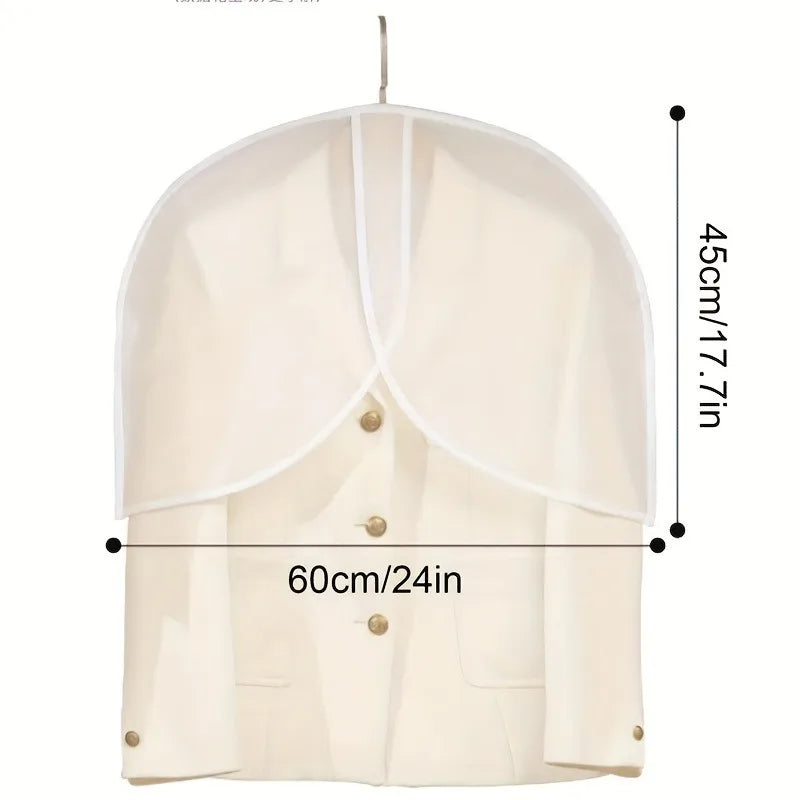PVC Garment Covers Translucent Breathable Suit Dust Shoulder