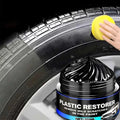 Tire Polishing Paste – Black Shine Wax + Sponge for Cars & Trucks