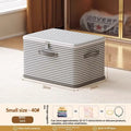 Lockable Foldable Storage Box with Lid – Non-Woven Organizer
