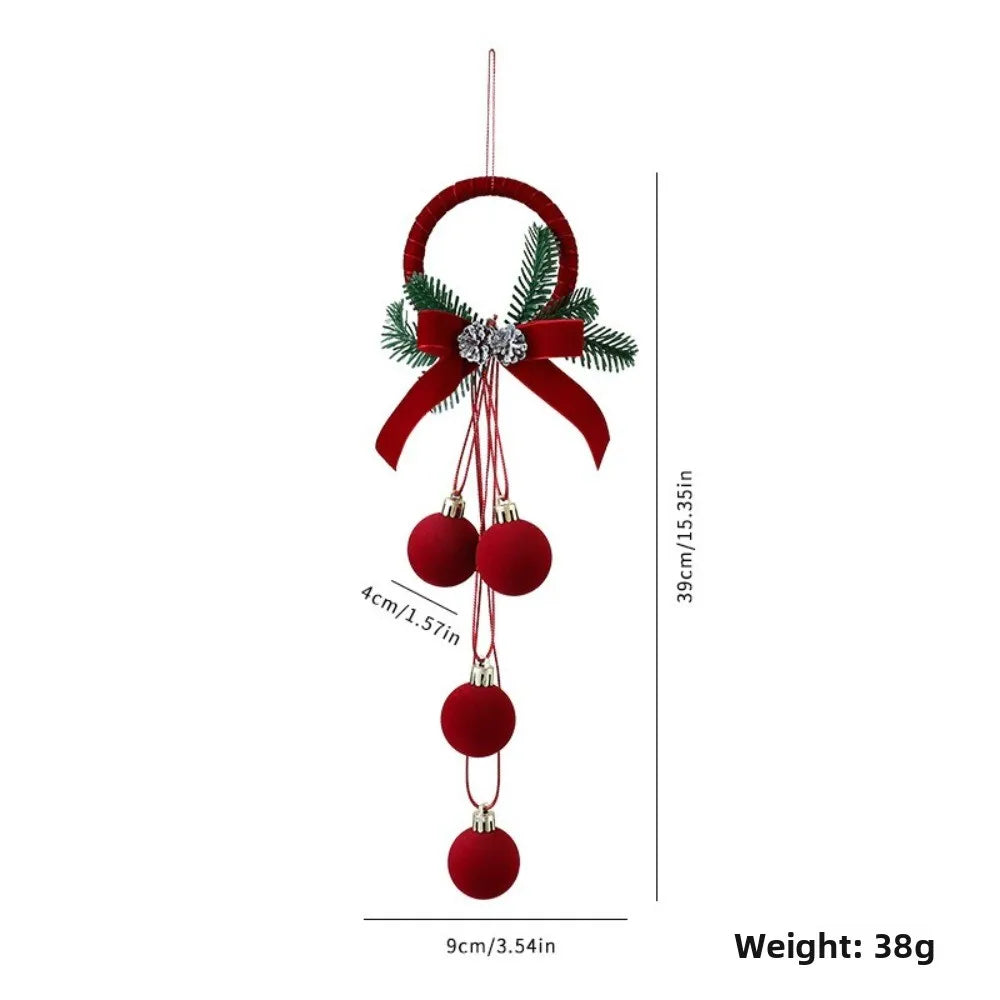 Flocked Velvet Christmas Bell Ornament | Reusable Xmas Tree Pendant