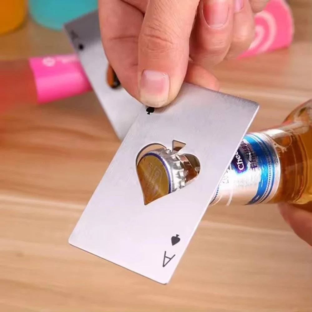 10-Pack Ace of Spades Poker Card Bottle Opener – Party Favors