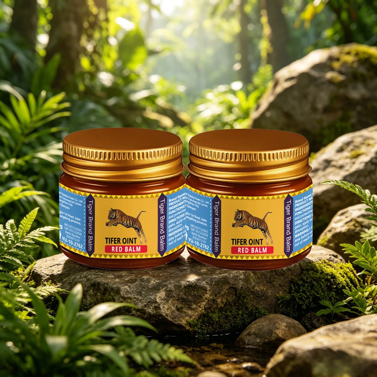 YUITIKUE Tiger Red Balm Body Cream 50g 2-Pack | Non-Greasy