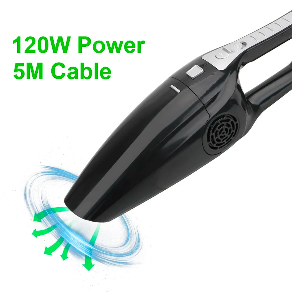 12V 120W Wet & Dry Car Vacuum Cleaner – Handheld Portable