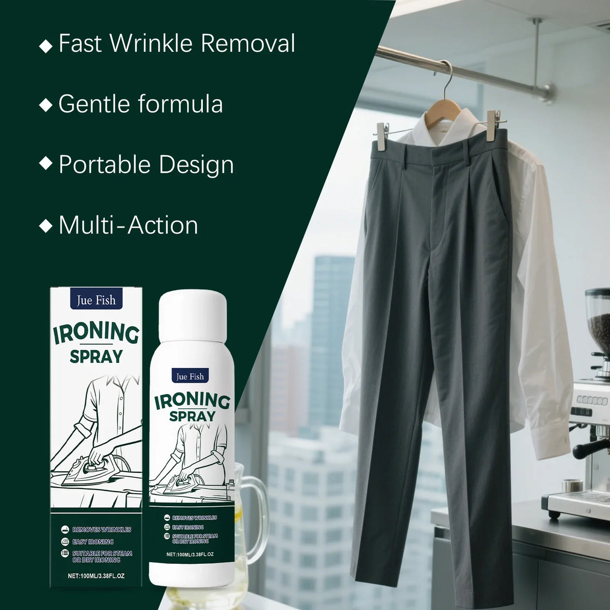 Wrinkle Release Spray 100ml – Instant Smooth Garment Care