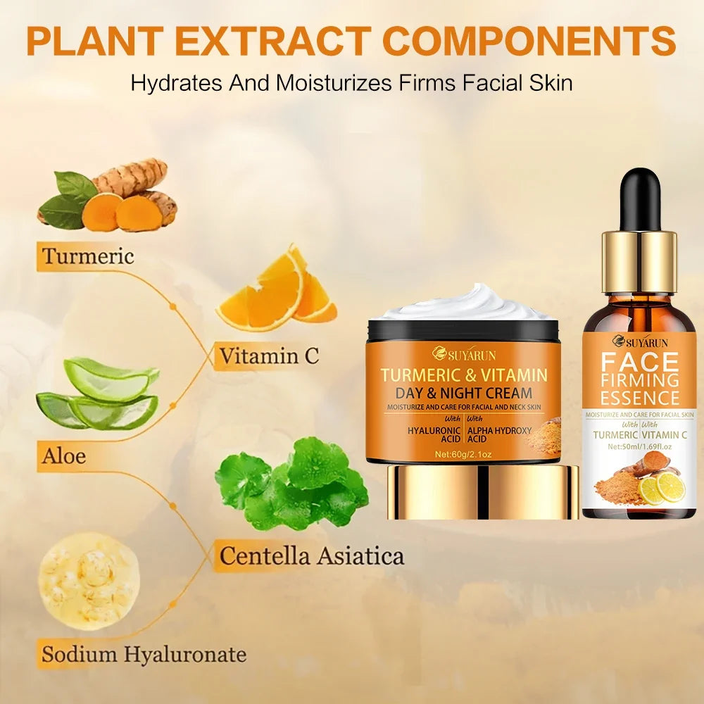 Vitamin C Brightening Cream & Turmeric Firming Serum Duo