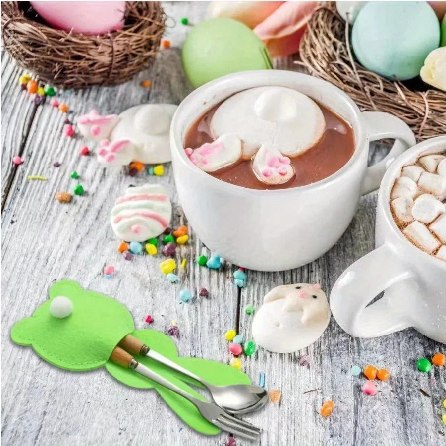 Easter Bunny Felt Cutlery Bags – Table Decoration 8/16 Pc Set