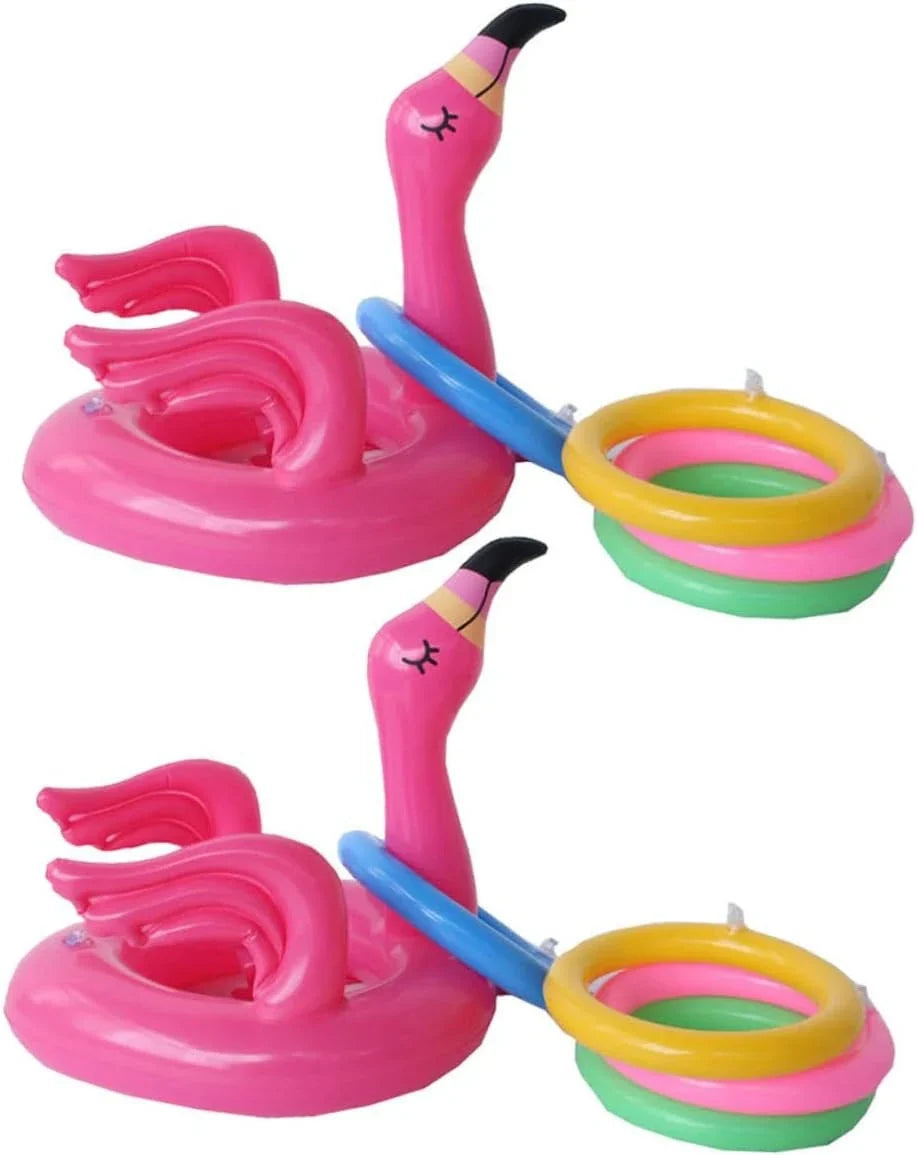Inflatable Flamingo Ring Toss Game Set – Fun Party Toy