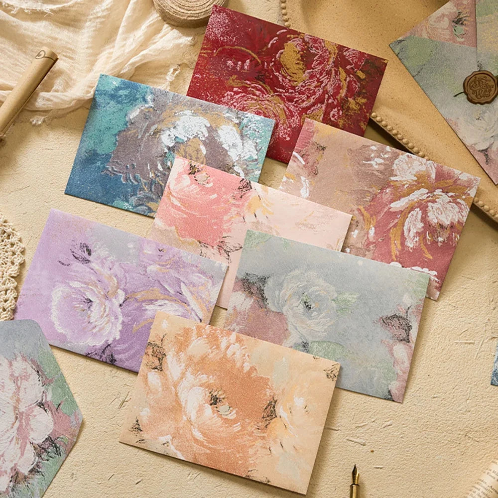 5 Vintage Floral Letterhead Series Special Paper Gilded Embossed