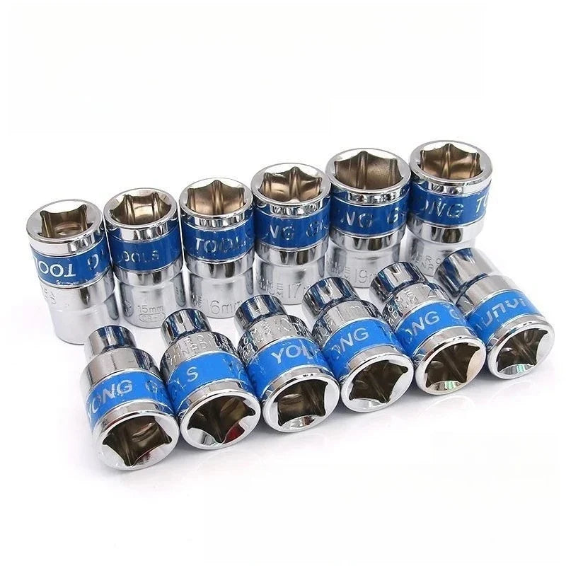 1/2" Drive Short Hex Socket Set 8–32mm CR-V Steel 13-Piece