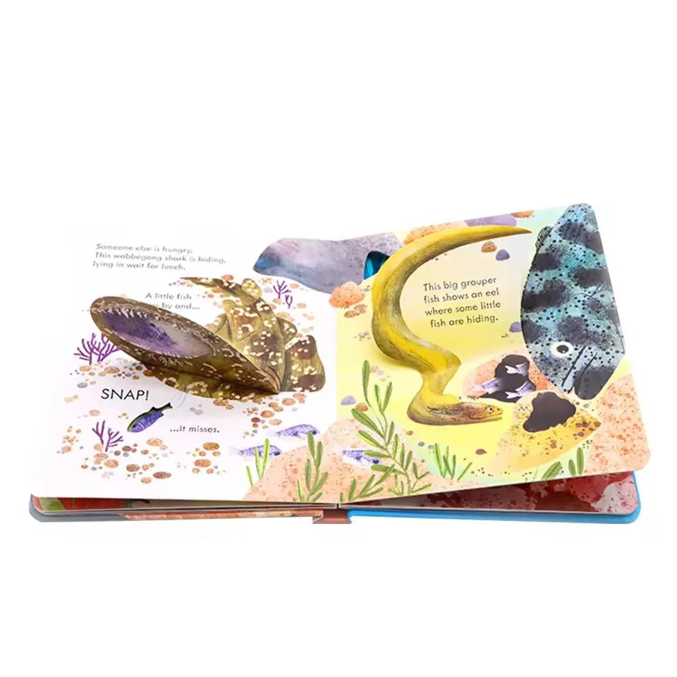 Usborne Peep Inside Coral Reef 3D Flap Picture Book Kids Children