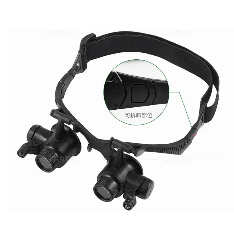 Head Mounted Magnifier with LED Light | Jewelry & Watch Repair