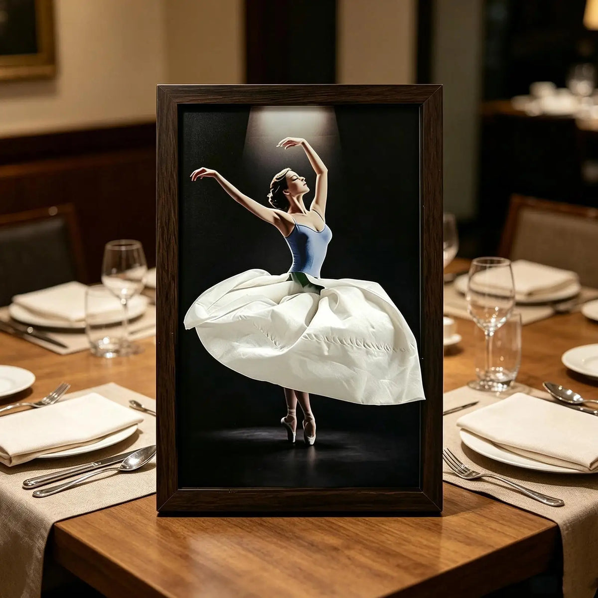 Ballet Dancer Wooden Tissue Box Cover | Ballerina Napkin Holder