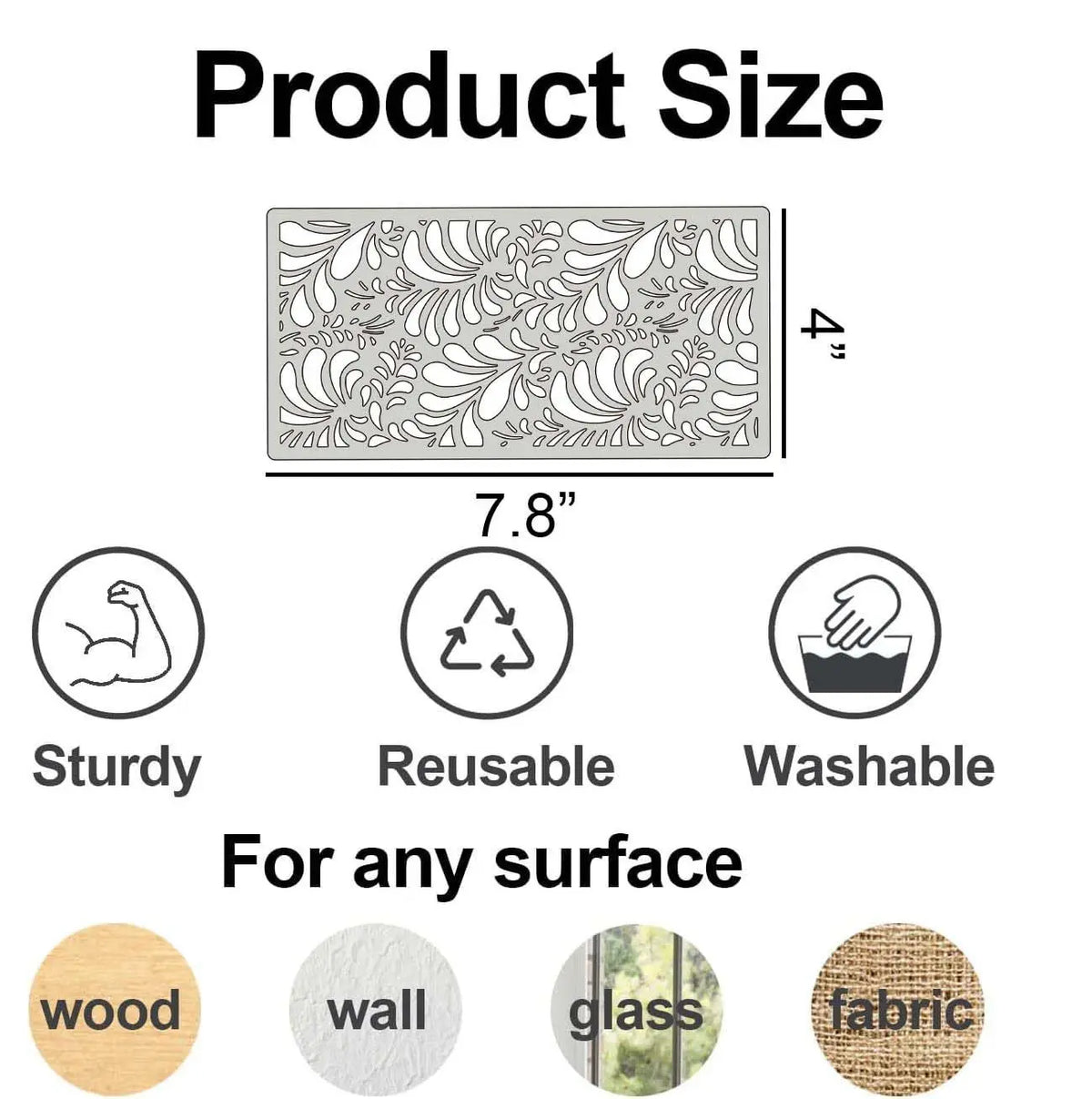18-Piece Floral Tree Layering Stencils 21x10cm DIY Scrapbooking