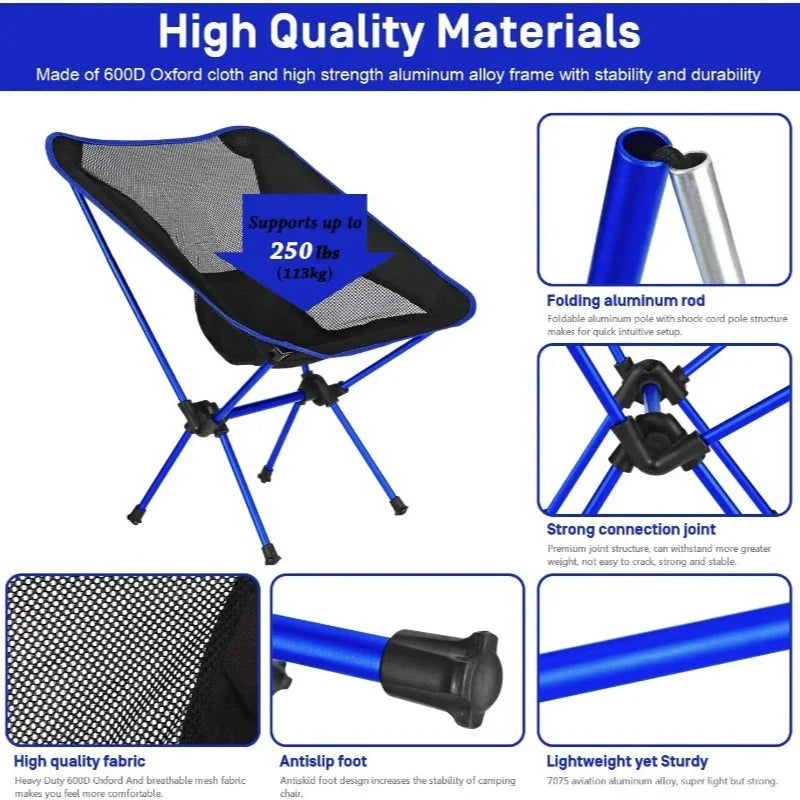 Ultralight Portable Folding Chair – Camping, Fishing & Outdoor